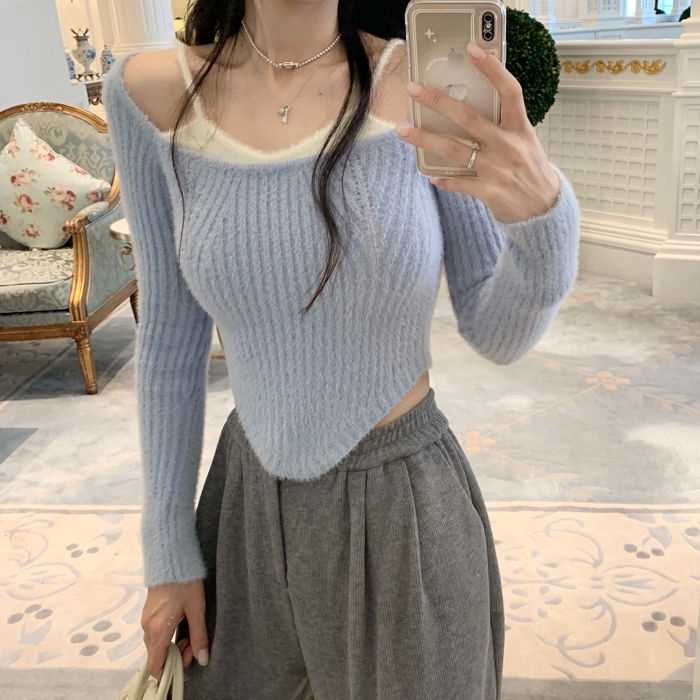 NZN Áo Thun Tay Dài Giả Hai Lớp Thiết Kế Mới Thời Trang Dành Cho Mùa Thu Đông