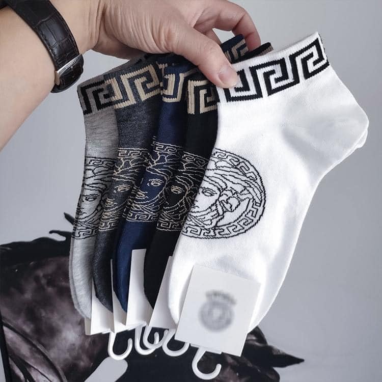 SET 5 ĐÔI TẤT NAM, NỮ CỔ NGẮN VERSACE