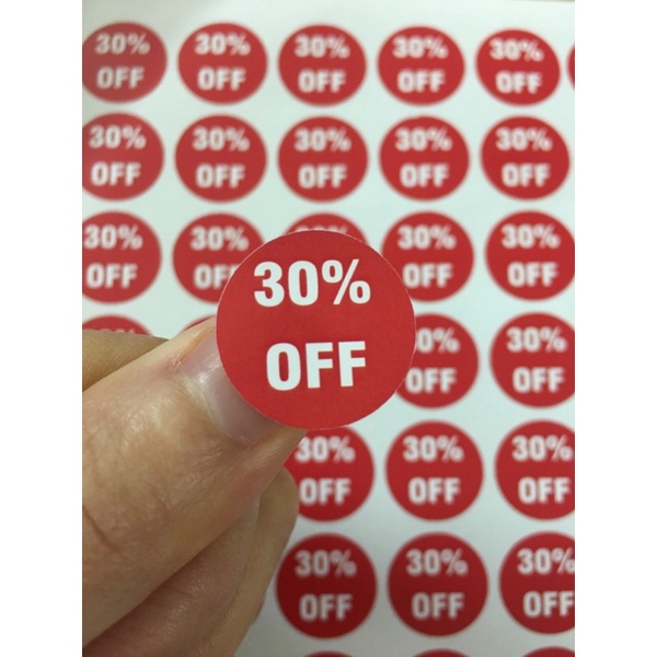 Tem giảm giá, tem nhãn giảm giá dán mác sản phẩm