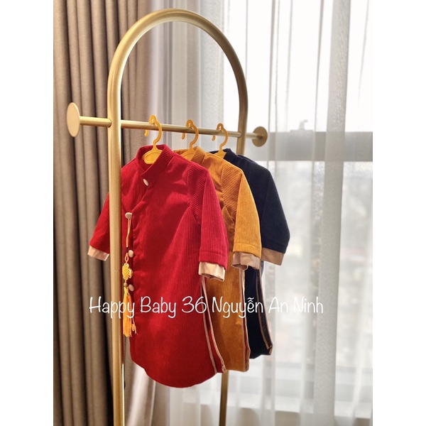 Áo dài bé trai Bảo Khánh nhung tăm cao cấp 8-33kg