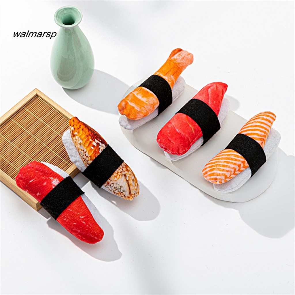 Đồ Chơi Nhồi Bông Hình Sushi Chống Trầy Tự Nhiên Cho Mèo Cưng