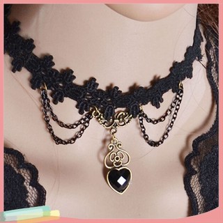 Vòng cổ choker ren màu đen cá tính cho nữ
