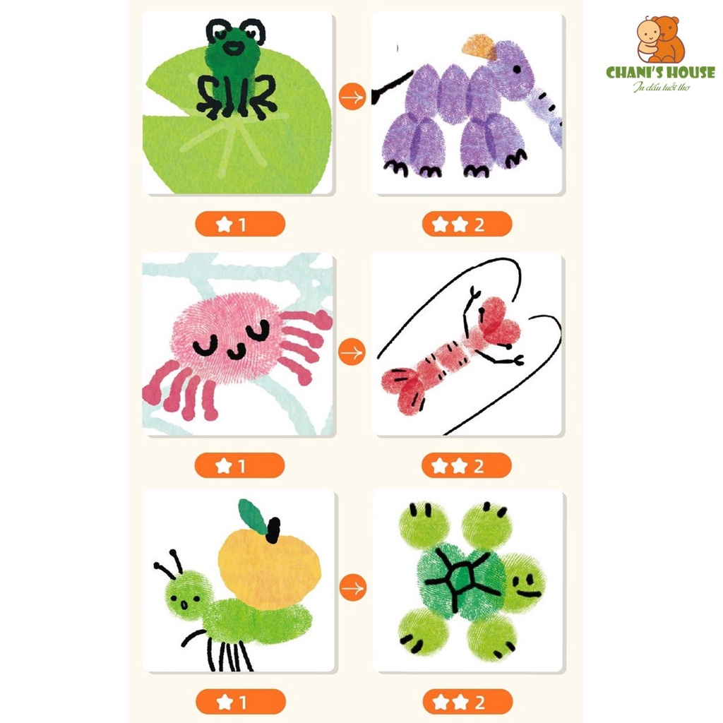 ĐỒ CHƠI TRANH TÔ MÀU BẰNG VÂN TAY JOAN MIRÓ - MÀU AN TOÀN CHO BÉ