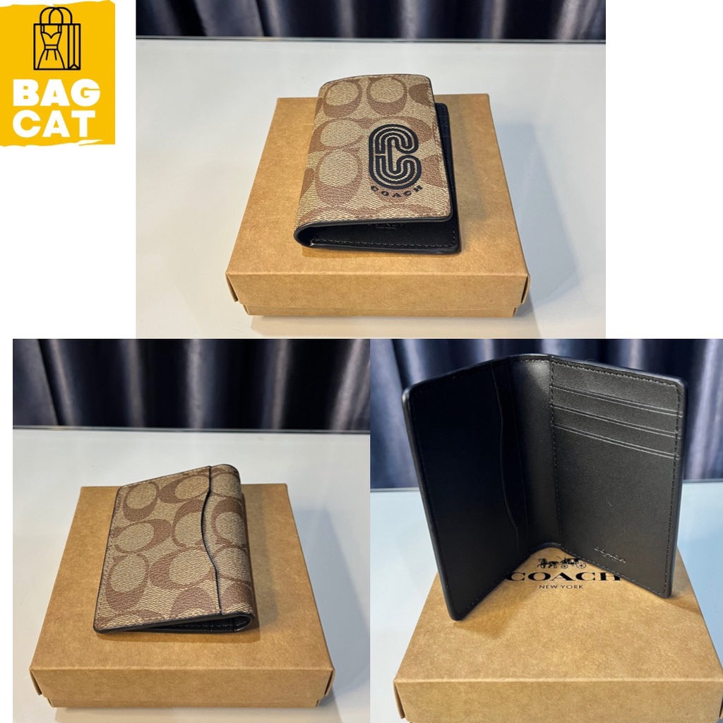 Sẵn hàng Ví đựng thẻ  Mini COACH CARD HOLDER ,kèm hộp làm quà tặng