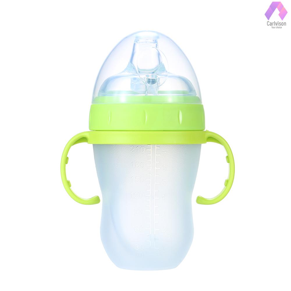 Bình Sữa Em Bé 240ml / 8oz Miệng Rộng Không Độc Hại Chống Rò Rỉ Có Ống Hút Nhỏ Gọn Dễ Sử Dụng Us [2]