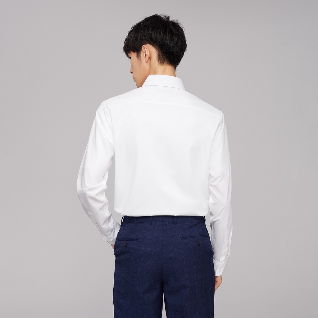 HLA - Áo sơ mi nam trắng công sở dài tay Soft and comfortable formal White Shirt