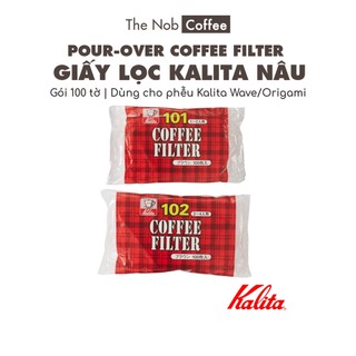 Giấy lọc cà phê Kalita nâu Size 101 và 102 | Gói 100 tờ, không tẩy trắng (nhập khẩu Nhật)