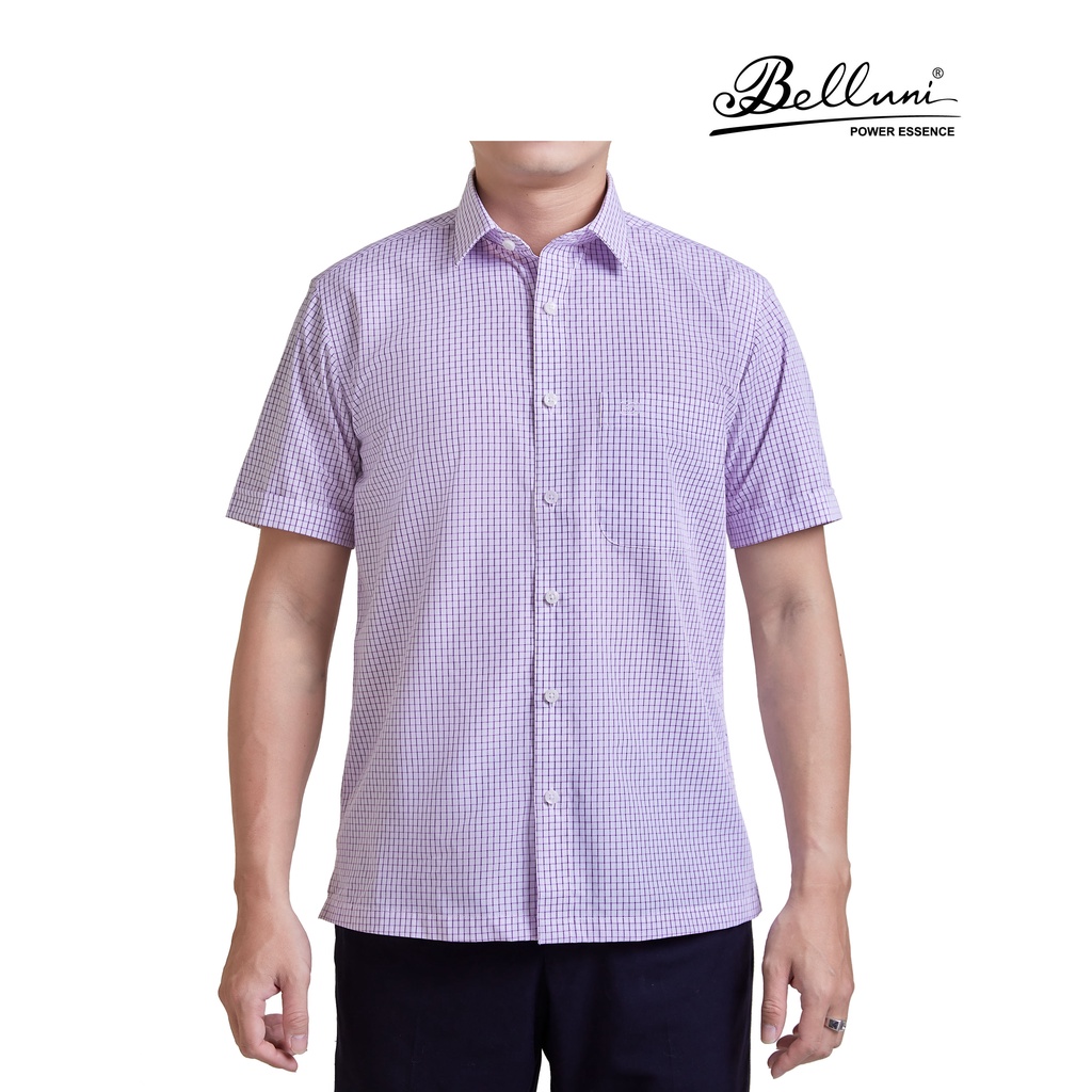 Áo sơ mi nam ngắn tay BELLUNI vải sợi chuối mềm mại - ABN.BAN.BE.236.W4
