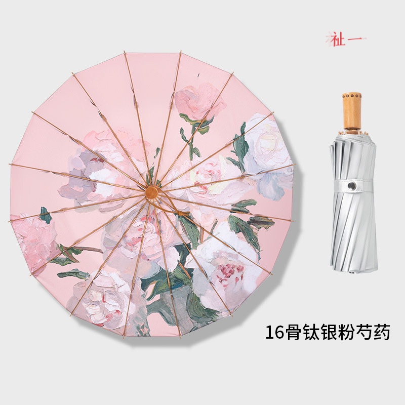 Dù Gấp Chống Tia Uv/Chống Gió Cỡ Lớn Tiện Dụng