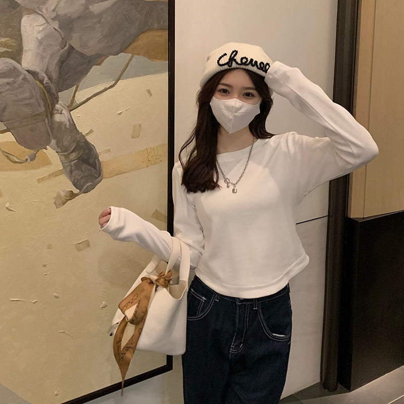 Áo Thun Tay Dài Cỡ Lớn Thời Trang Mùa Thu Mới 2022 Cho Nữ