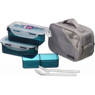 bộ hộp cơm giữ nhiệt lock and lock kèm túi