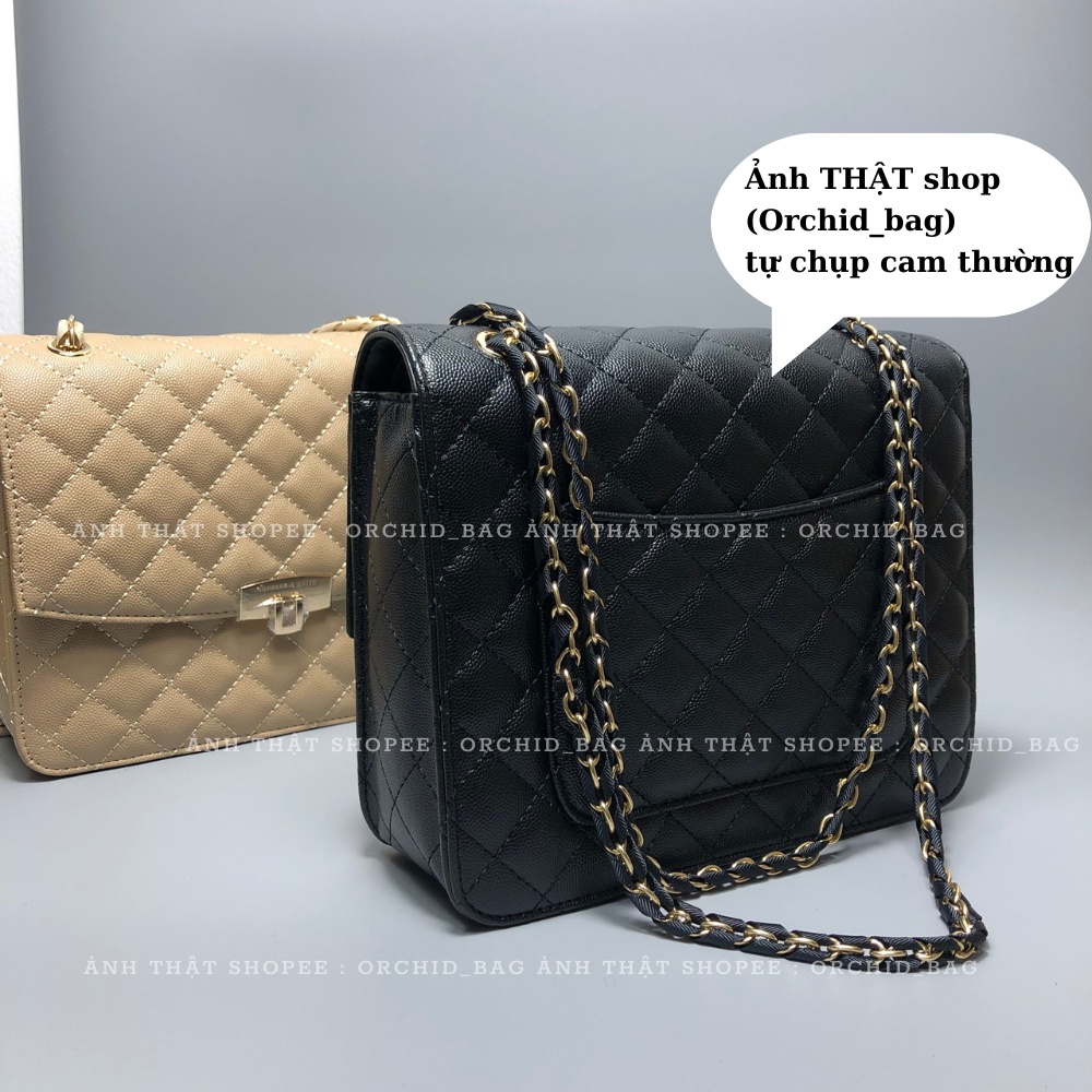 Túi xách đeo vai đeo chéo CNK xuất dư chất da PU trần trám thời thượng cho nữ công sở sinh viên