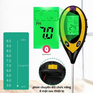 Máy Đo Độ PH Đất 4 Trong 1 (PH - Độ Ẩm - Ánh Sáng - Nhiệt Độ)