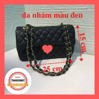 Túi kẹp nách dây xích size 26 da nhám hàng 2 nắp