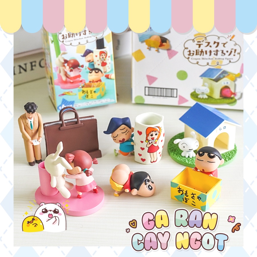 Blindbox - Hộp mù Mô hình ngẫu nhiên Shin văn phòng phẩm Gà Rán Cay Ngọt đáng yêu