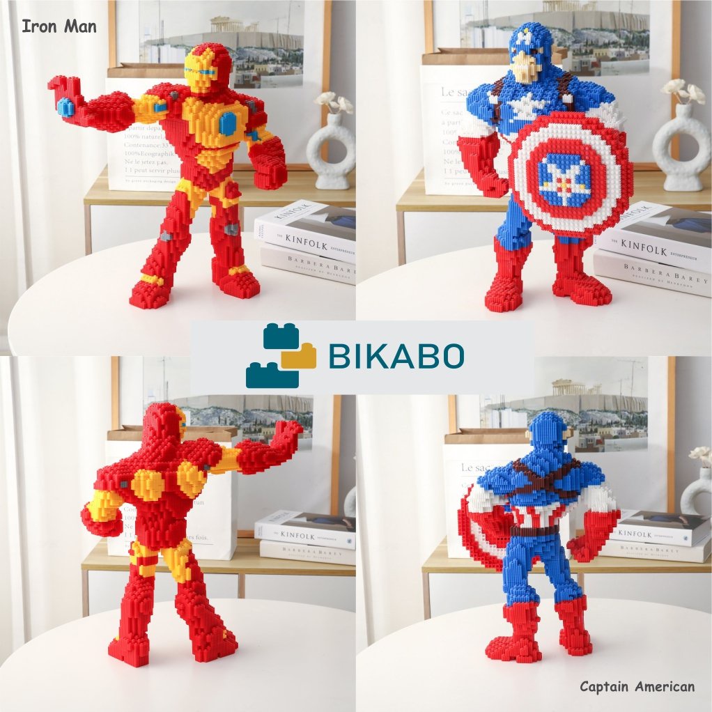 Mô hình lắp ráp thần tài 2400 chi tiết tặng kèm búa gõ, đồ chơi lắp ráp mô hình bearbrick tặng mô hình mini, BIKABO