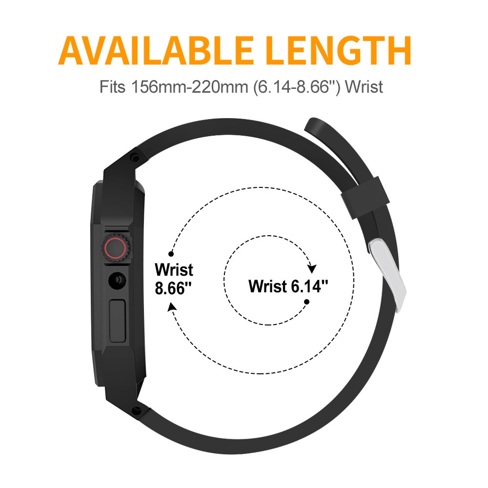 Khung Kim Loại Sang Trọng Cho + Set dây đeo silicon thích hợp cho Apple watch Ultra 49mm