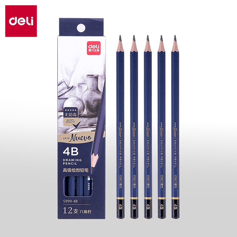 Bút chì cao cấp Deli Nuevo S999 khắc tên theo yêu cầu