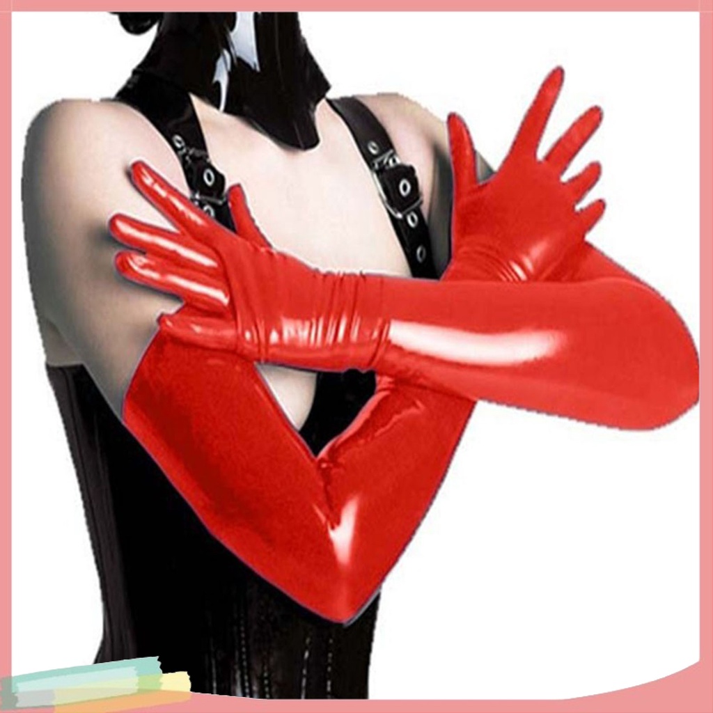 Đôi găng tay kiểu giả da màu trơn thời trang gợi cảm dành cho nữ