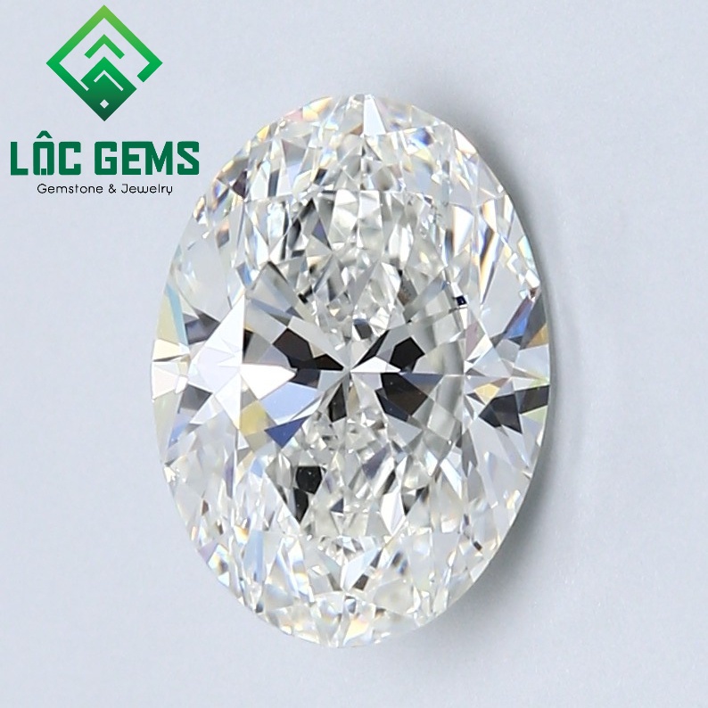 Kim cương nhân tạo Moissanite OVAL nước D/FL (size 6x8 - 10x14)