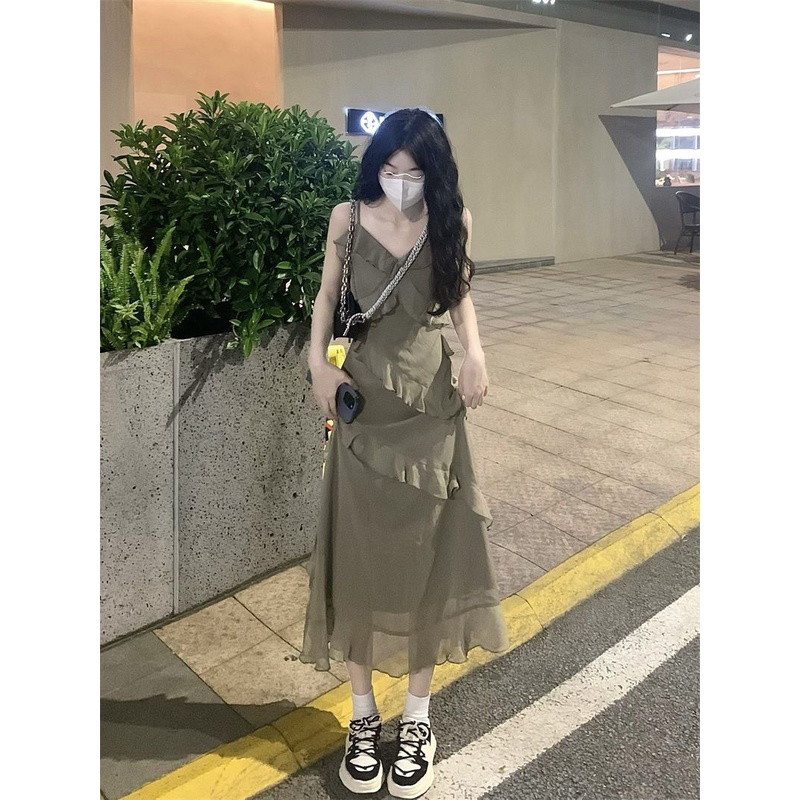 Đầm Dài Xếp Nếp Thiết Kế Sang Trọng Cho Nữ