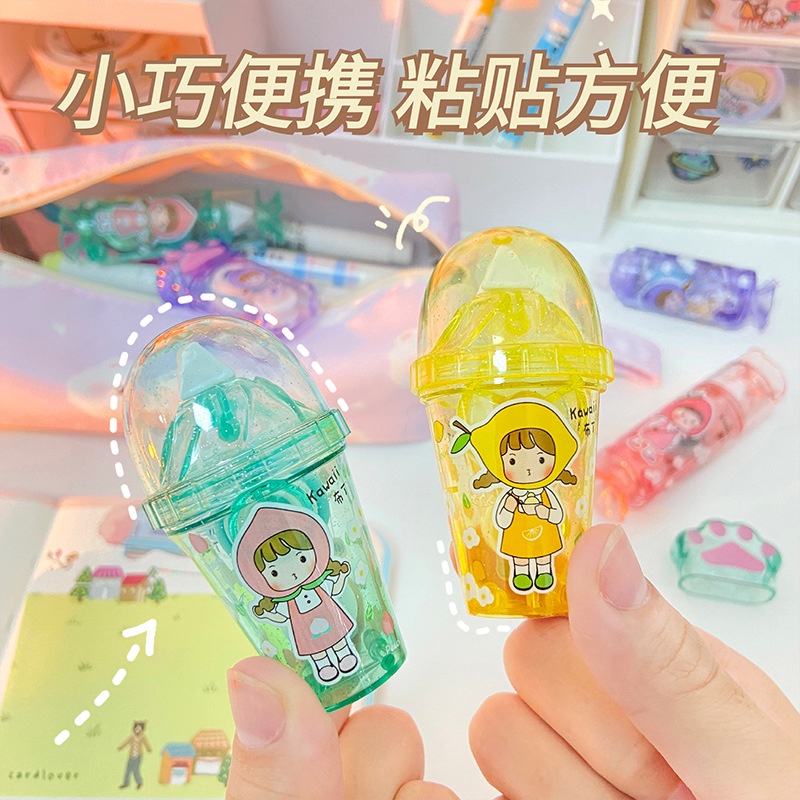 Băng Keo Hai Mặt Hình Chai Nước Dễ Thương Có Thể Xóa Được Dùng Làm Đồ Thủ Công DIY