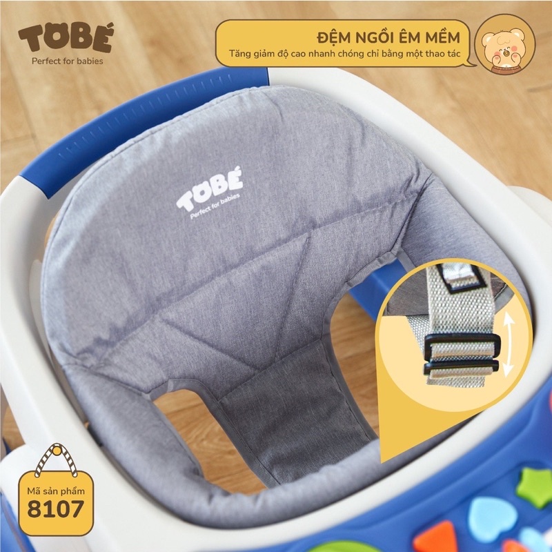 Xe tập đi tập đứng Nica ToBé 3 trong 1 có bàn ăn dặm kèm đồ chơi phát nhạc cho bé