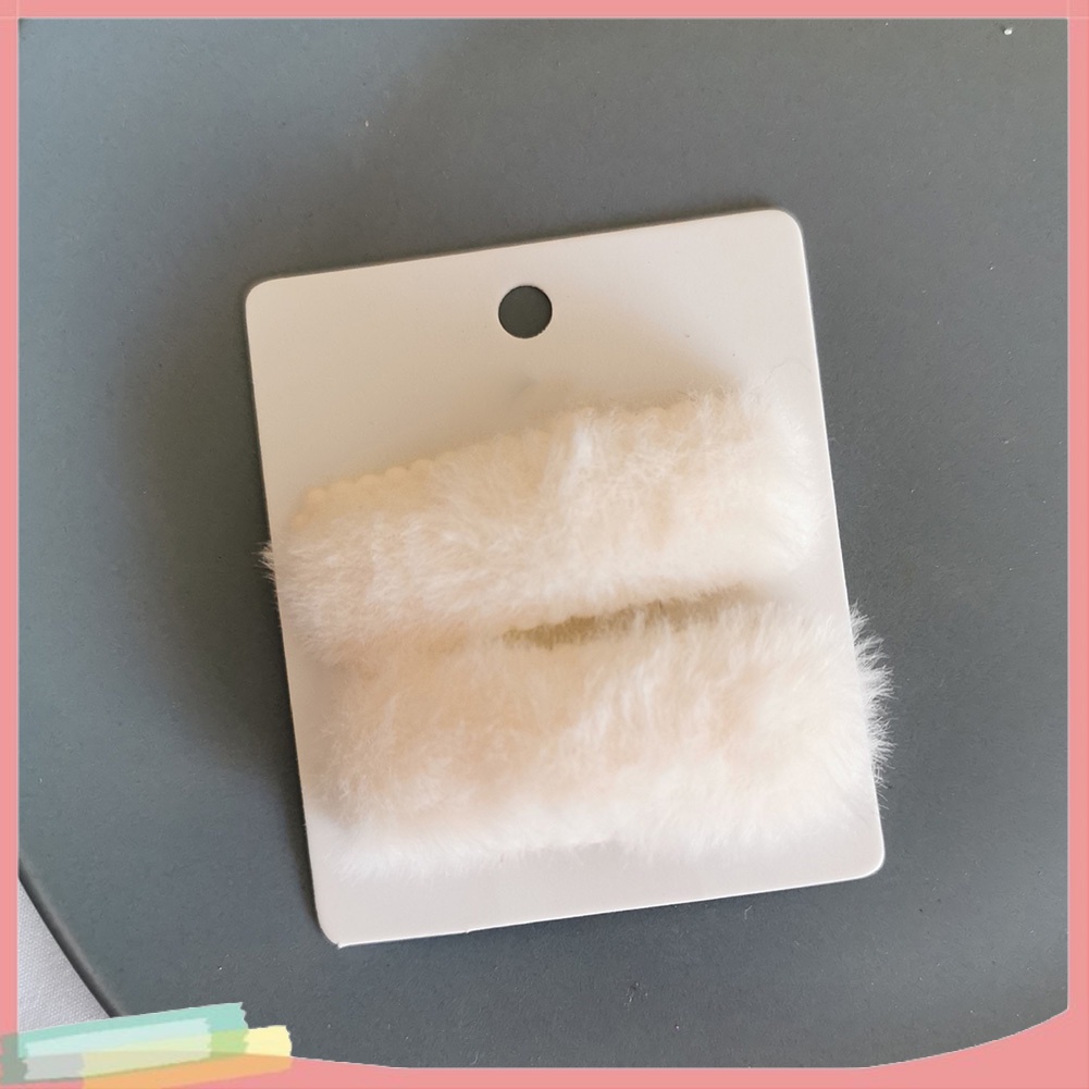 Set 2 Kẹp Tóc Màu Trơn Thời Trang Cho Nữ