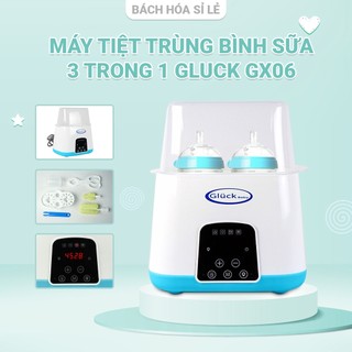 Máy tiệt trùng bình sữa, hâm sữa, thức ăn 3 trong 1 GX06 Gluck