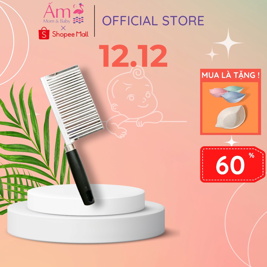 Dao Cắt Thái Rau Củ Lượn Sóng Ấm Gift Decor Đồ Dùng Chế Biến Ăn Dặm Cho Bé