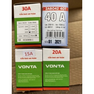 Aptomat CB cóc 15A, 20A, 30A, 40A vonta Vinakip