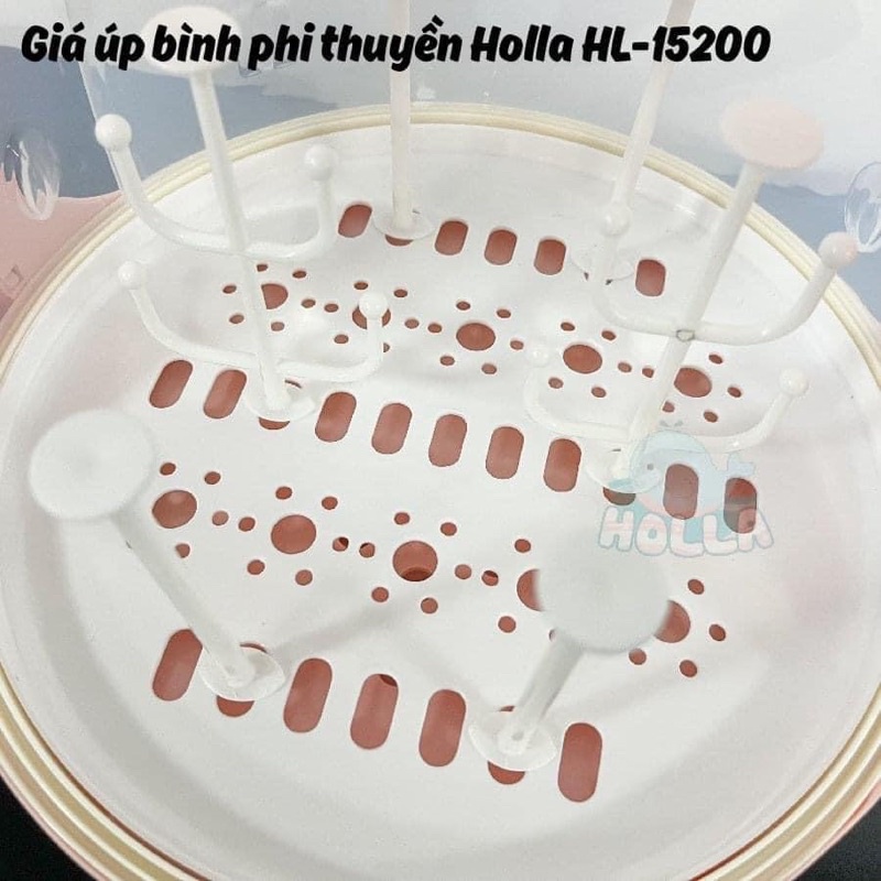 Giá úp bình sữa holla kiểu dáng phi thuyền độc đáo chất liệu nhựa an toàn