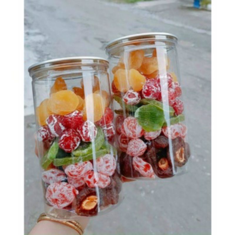 MỨT NGŨ QUẢ hũ 500g thơm ngon hấp dẫn, đồ ăn vặt tại nhà Hà Nội