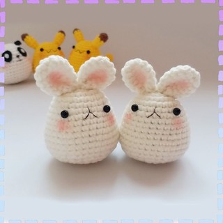 Móc khóa Thỏ Trắng nhỏ xinh bằng len Handmade