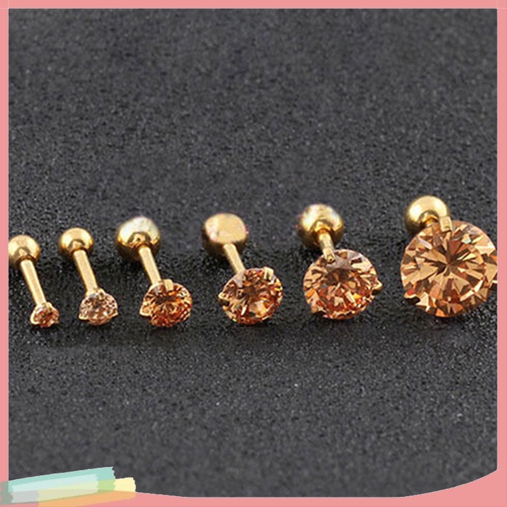 Bộ 2 khuyên xỏ tai bằng thép không gỉ cá tính