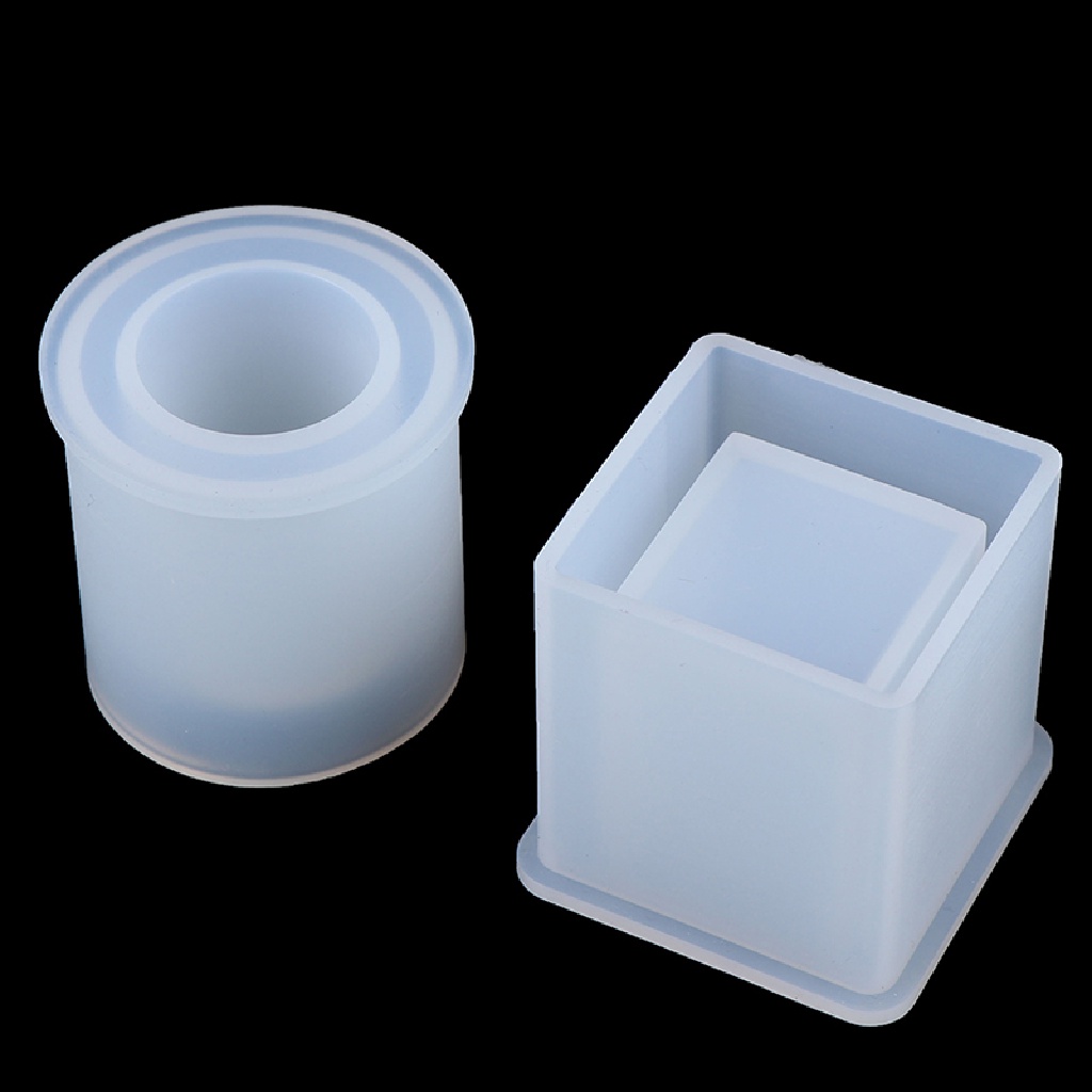 Khuôn Silicone Làm Hộp Đựng Bút Hình Vuông / Tròn