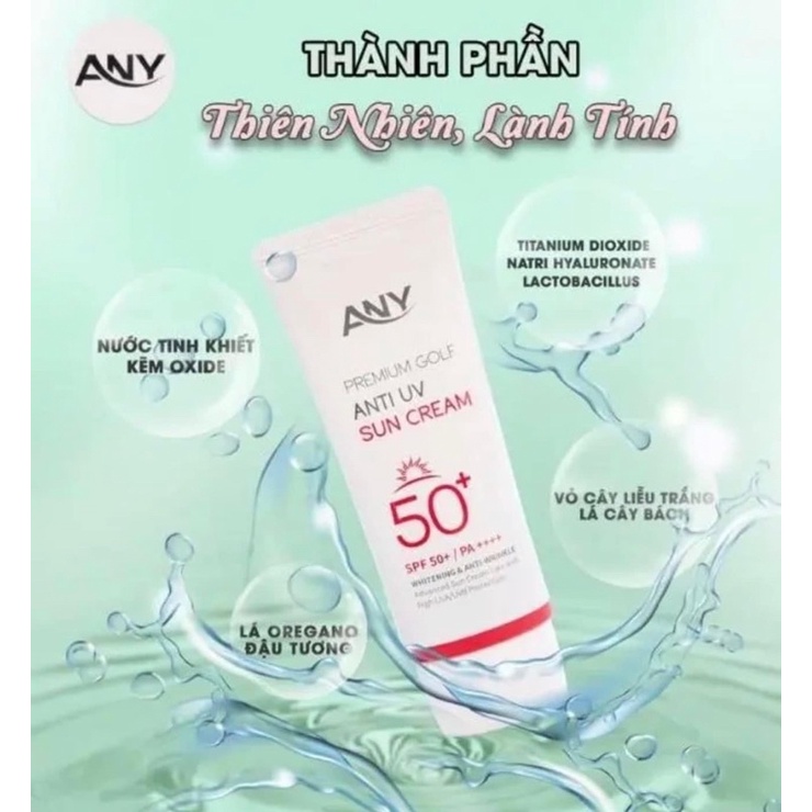 Kem Chống Nắng ANY Premium Golf Anti UV Sun Cream Tone Up 60ml, SPF 50+