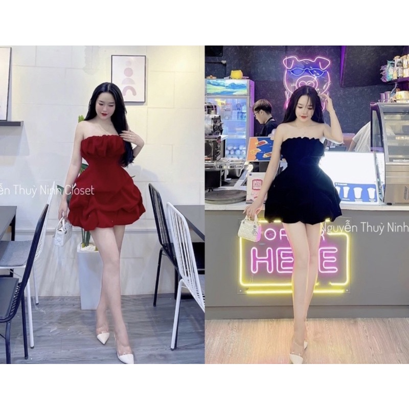 Đầm dự tiệc cúp ngực xoè tùng bí phong cách sexy quyến rũ