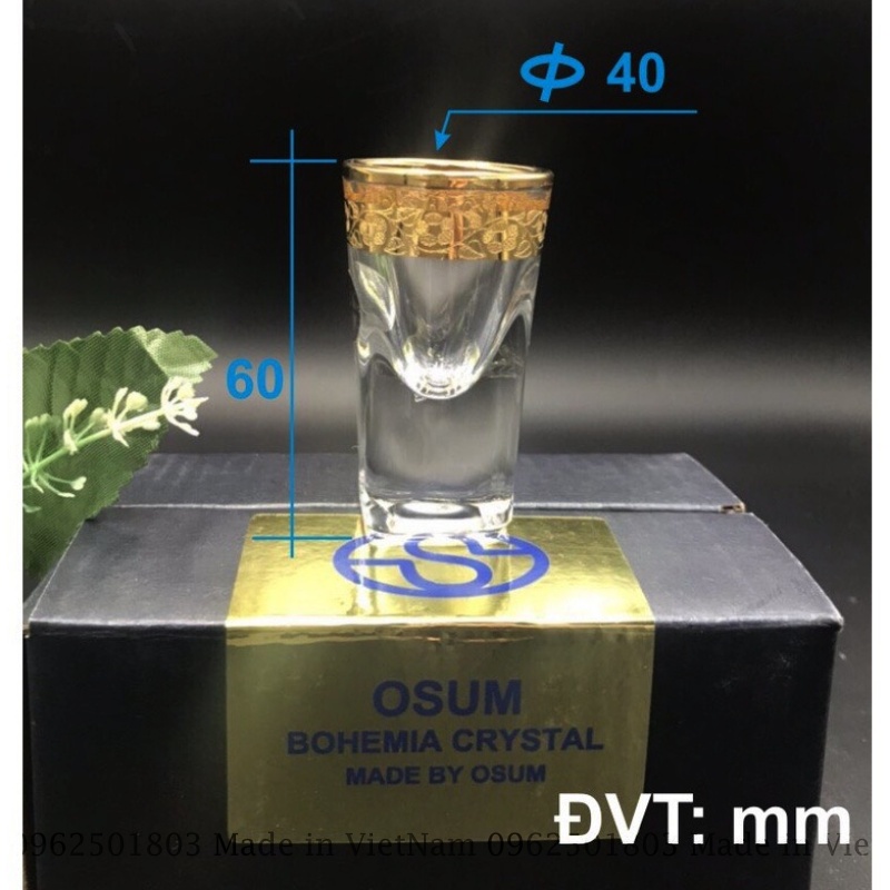 Bộ Ly Uống Rượu OSUM Thủy Tinh Pha Lê Cao Cấp Chạm Khắc Tinh Sảo Sang Trọng