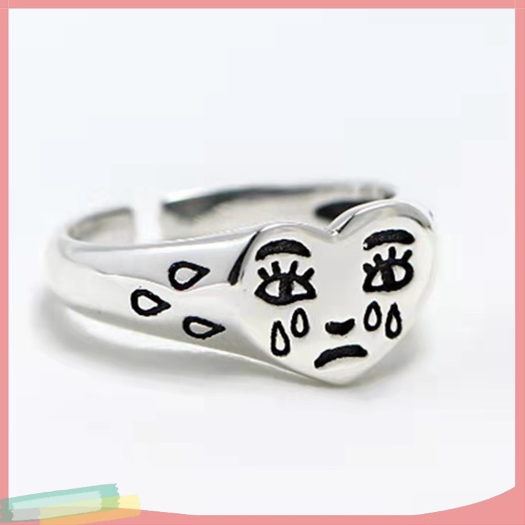 Nhẫn hợp kim hình trái tim đính đá xinh xắn cho nữ