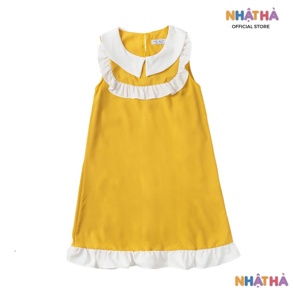 Váy bé gái NHẬT HÀ chất lụa cực mát thiết kế sát nách size đại từ 12-43kg