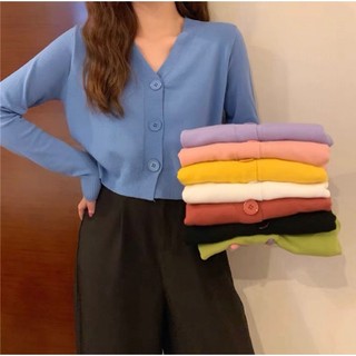 Áo khoác len cadirgan 5 cúc , khoác len dáng lững Quảng Châu_ Ngọc Loan Shop