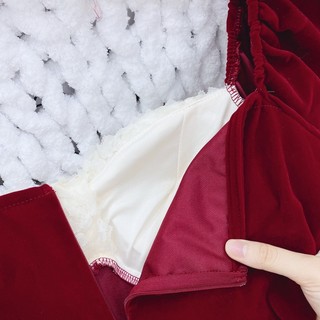 VÁY PHỐI NƠ ĐỎ ĐEN( sẵn tại shop)