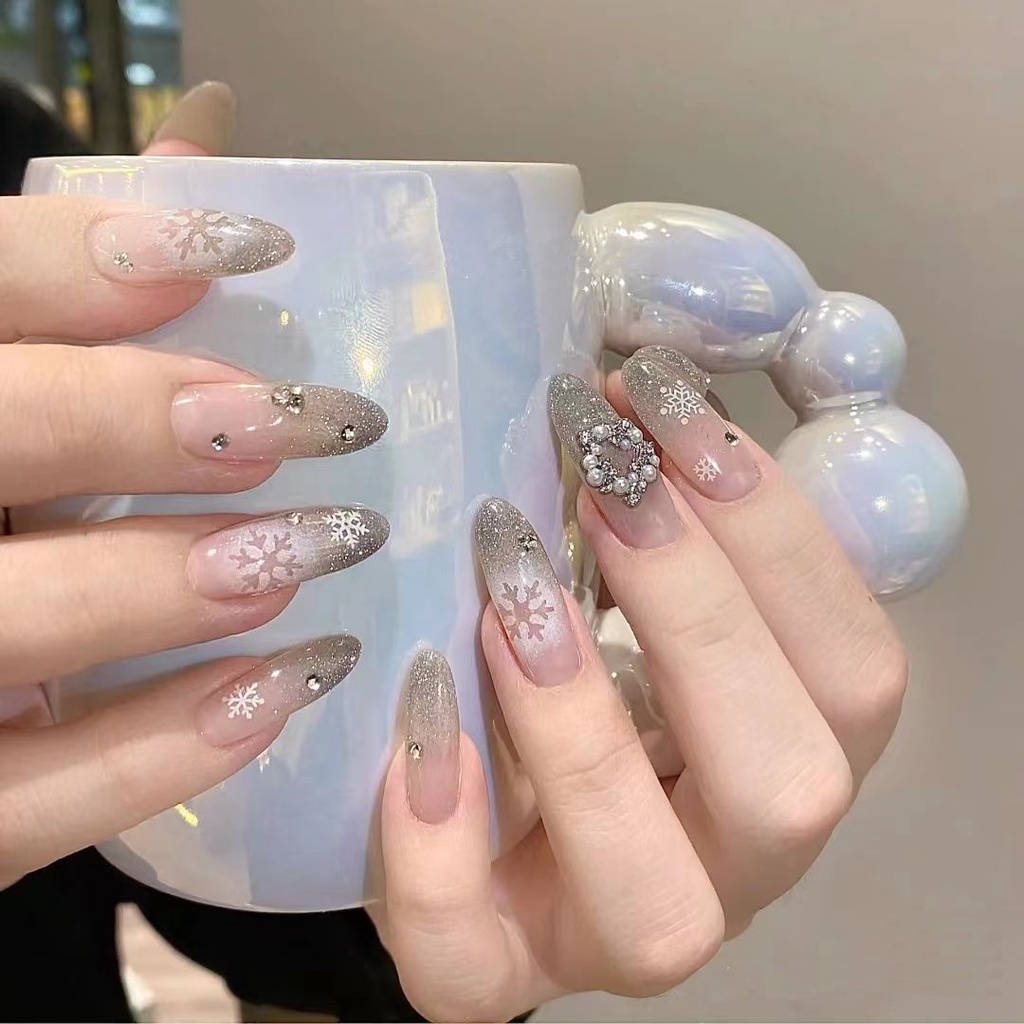 Sticker dán móng nghệ thuật STZPRONAIL họa tiết hoa tuyết và bướm độc đáo