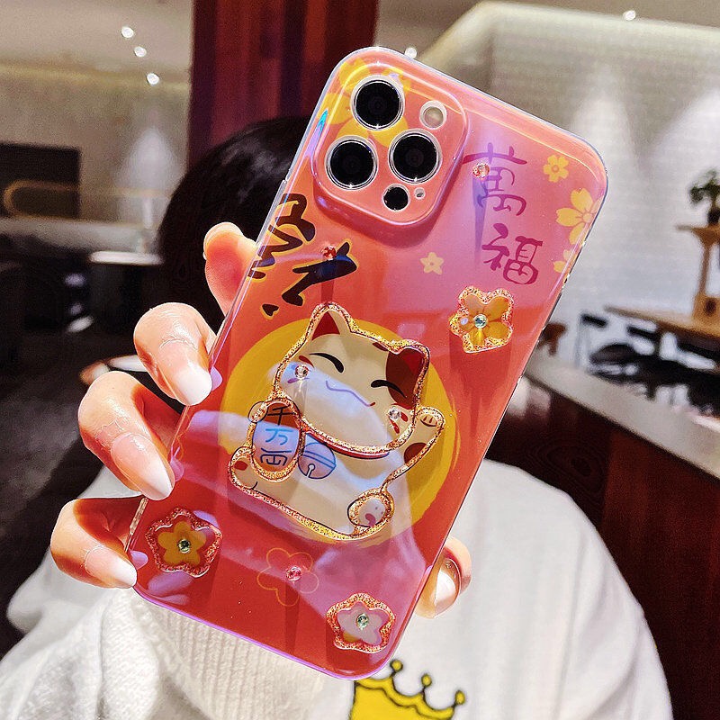 Ốp Điện Thoại Mềm In Hình Cô Gái Phong Cách Năm Mới Cho iPhone 11 13ProMax 13 11ProMax 12ProMax 12 XR XS X 14 14Pro 14ProMax