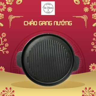 Chảo Gang Đen Trắng Vietkitchen Chảo Gang Chống Dính Chuyên Dụng Cho Đồ Nướng