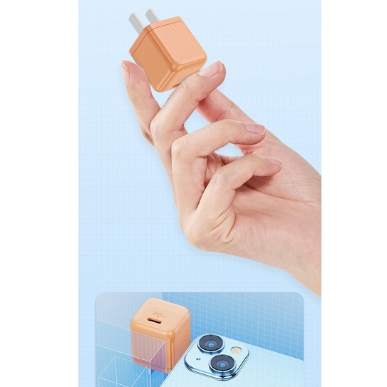 Củ sạc nhanh PD + QC 20W Type-C 139 và cáp sạc IP cho điện thoại máy tính bảng tai nghe nhiều màu sắc thời thượng