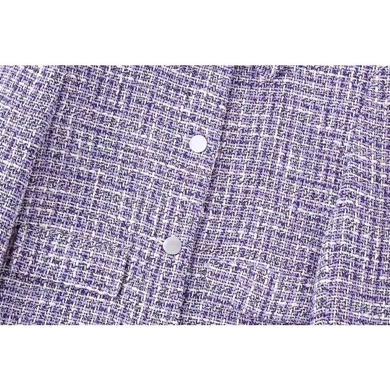 Set bộ tweed tím pastel Áo khoác + Chân váy ngắn- ORD