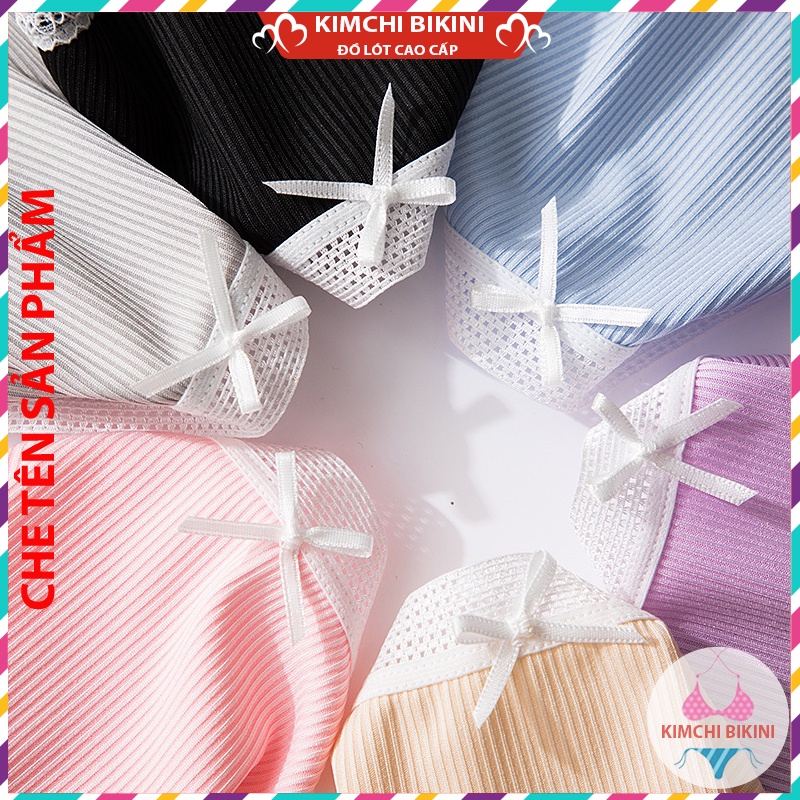 nội y nữ viền ren phối lưới siêu cute KIMCHIBIKINI quần xip nữ thoáng mát mềm mại dễ thương QL085
