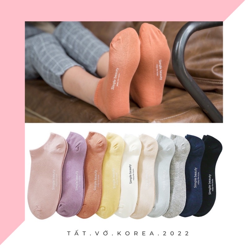 TẤT VỚ CỔ NGẮN TRƠN MÀU UNISEX
